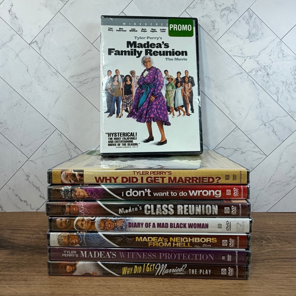 Set of 8 Tyler Perry Movies Comedy Madea Variety Lot ALL NEW SEALED